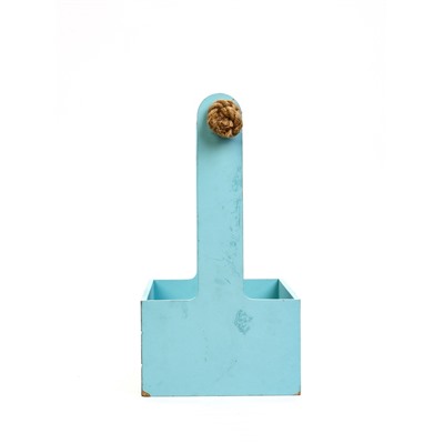 УЦЕНКА Набор кашпо деревянных 3 в 1 (29×18×33.5; 25.5×15×30; 20×12×23) «Аром», серо-голубой 1096263