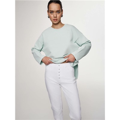 Skinny CONTE CON-647 Белые джинсы slim fit с застежкой на пуговицы