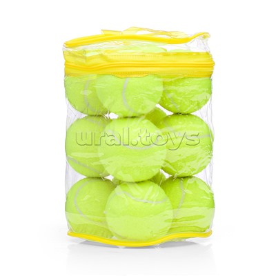 Набор мячей для большого тенниса (12 шт.) в сумке