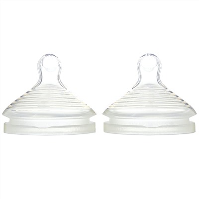 NUK, Simply Natural, Slow Flow Bottle Nipples,  0 + Months, 2 Nipples