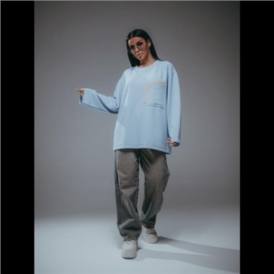 Свитшот женский Дабл (Небесный)