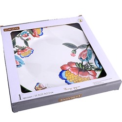 30804 Блюдо круглое 25,5см Летний букет доломит LR (х24)