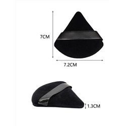 Kristaller Набор спонжей-пуховок в пластиковом контейнере для сухих и кремовых текстур, черный, 6 шт. 28053