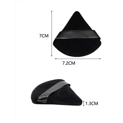 Kristaller Набор спонжей-пуховок в пластиковом контейнере для сухих и кремовых текстур, черный, 6 шт. 28053