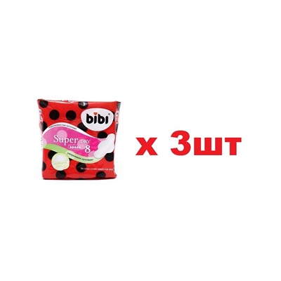 Bibi Прокладки гигиенические ультратонкие Super Dry 8шт 3шт