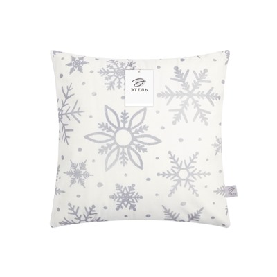 Наволочка декоративная новогодняя «Этель. Снежинки» 40×40 см