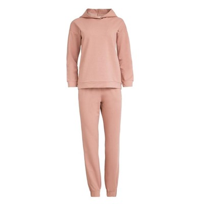 Костюм женский (худи, брюки) MINAKU: Casual Collection, размер 42, бежевый