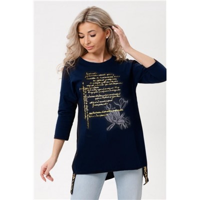 Туника 7164 (Темно-синий_золото)