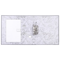 Папка с арочным механизмом A4 50 мм PP разобранная, металлическая окантовка, запечатка форзаца, наварной карман с этикеткой, серая