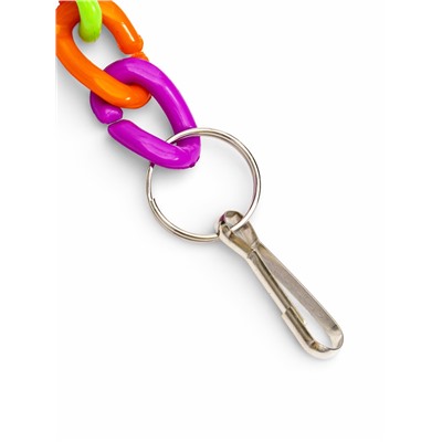 Игрушка для птиц «Кольцо и бусы», 20×7 см, с колокольчиками, цвет МИКС