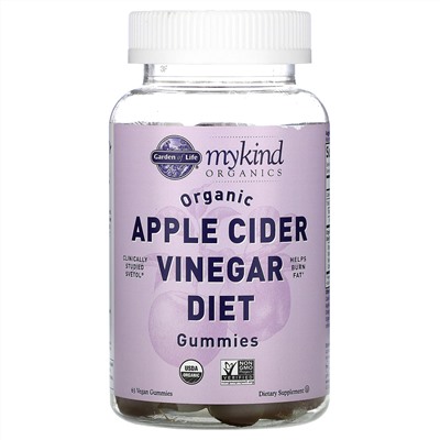 Garden of Life, MyKind Organics, Organic Apple Cider Vinegar Diet Gummies, 63 Vegan Gummies