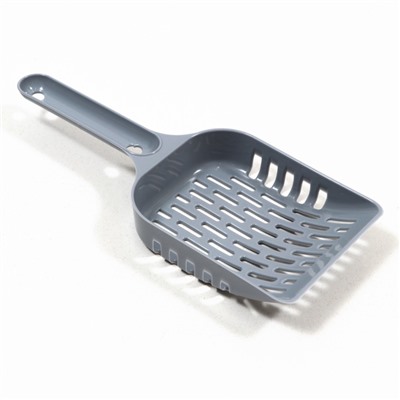 Лоток для кошек, 50.5×39×23 см, с сеткой и совком, пластик, серый