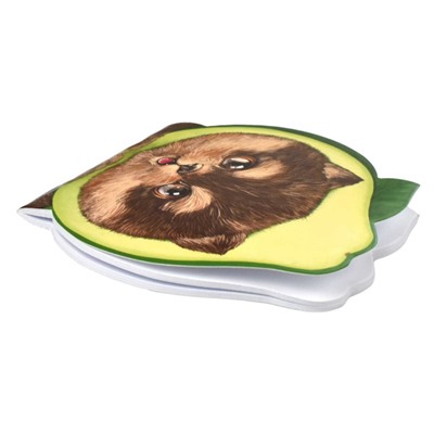 Блокнот фигурный 120х117 мм 30л без линовки "АВОКАДОПЕС" 63037 Феникс