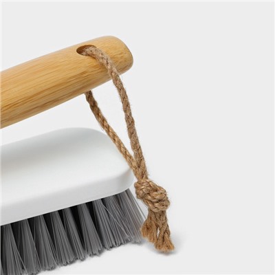 Щётка - утюжок Meli, бамбуковая ручка, 14.5×5.8×9 см, ворс 2.5 см