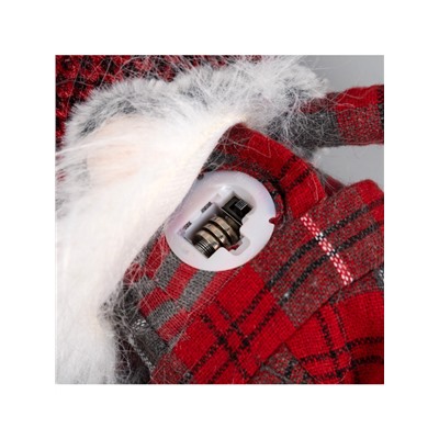 Светодиодная фигура «Гном в красном колпаке» 13×58×8 см, текстиль, батарейки AG10×3 (в комплекте), свечение тёплое белое