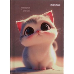 Записная книжка А7 64л клетка "МИЛЫЙ КОТЁНОК - 2" 64-1686 Проф-Пресс
