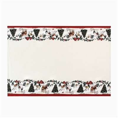 Скатерть новогодняя «Этель» New Year's farm, 110×149 см, 100% хлопок, саржа 190 г/м²