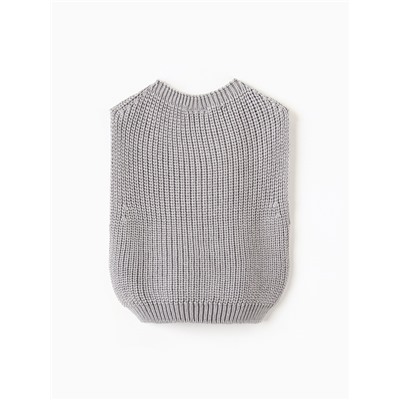 Жилет вязаный Крошка Я, рост 92-98 см, серый