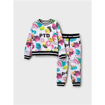 Комплект трикотажный для девочек: толстовка, брюки