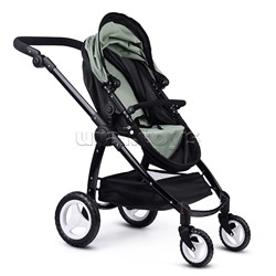 Коляска для кукол металлическая, цвет черно-зеленый, в пакете