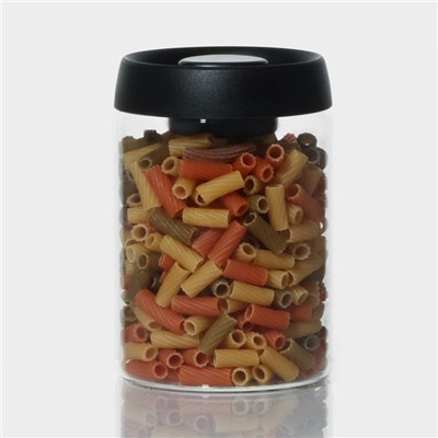 Банка для сыпучих продуктов Magistro «Плезир», 1 л, 11×16 см, с вакуумной крышкой, стекло, прозрачная