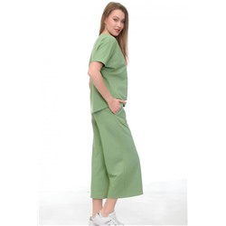 Костюм с кюлотами, футер двухнитка, Арт. 1050 (Оливковый)