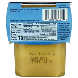 Gerber, Pear Zucchini Corn, Sitter, 2 Pack, 4 oz (113 g) Each