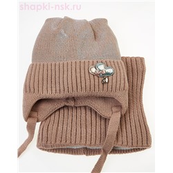 02-58-S Комплект для девочки (шапка+снуд) (50-52)