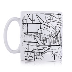 Кружка для росписи "Зеленый супер-герой"