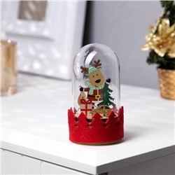 Светодиодная фигура под куполом «Оленёнок» 6×9.5×6 см, дерево, батарейки LR1130×3 (в комплекте), свечение тёплое белое