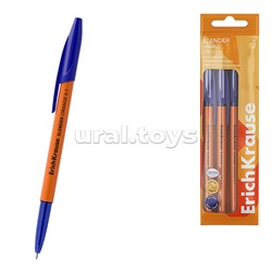 Набор из 4 ручек шариковых ErichKrause Slender Stick Orange 0.7, Super Glide Technology, цвет чернил синий (в пакете)