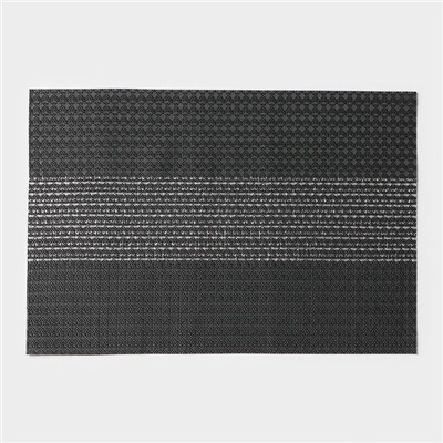 Салфетки сервировочные на стол Доляна «Сияние», 4 шт., 45×30 см, чёрные