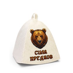 Шапка для бани и сауны «Сила предков», полиэфир, шерсть