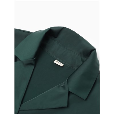 Пижама женская (рубашка, шорты) женская MINAKU: Home collection, изумруд, размер 42