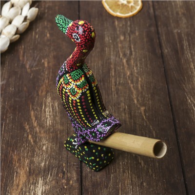 Сувенирный музыкальный инструмент «Свисток Утка», 2×10×17 см, дерево