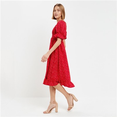 Платье миди женское MINAKU: Enjoy, красное, размер 42