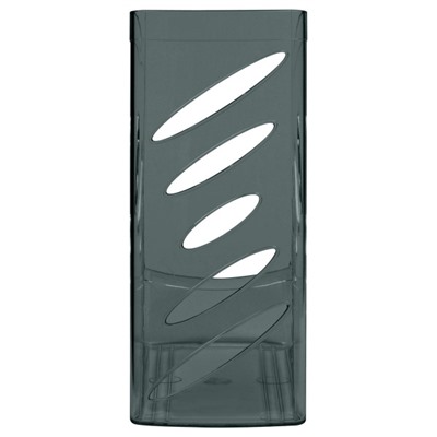 Лоток для бумаг вертикальный 110 мм "Тропик" тонированный черный ЛТВ-31110 Стамм