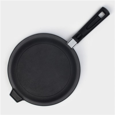 Сковорода литая Magma, d=26 см, h=6 см, пластиковая ручка, индукция, чугун, чёрная