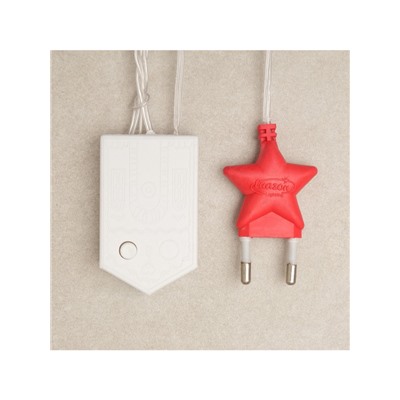 Гирлянда «Сеть» 1.6×1.6 м, IP20, прозрачная нить, 144 LED, 8 режимов, 220 В, свечение мульти,