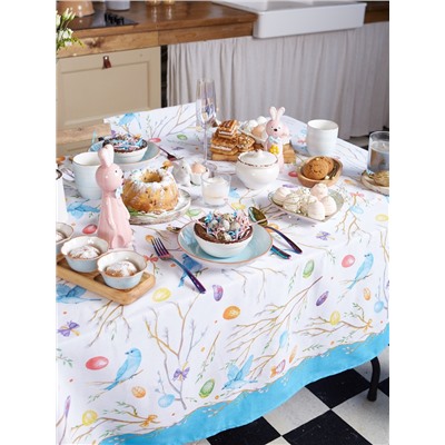 Скатерть Доляна Happy Easter 110×144 см, 100% хлопок, 164 г/м²