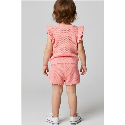 Комплект детский трикотажный для девочек: джемпер (футболка), шорты PLAYTODAY, 1239661