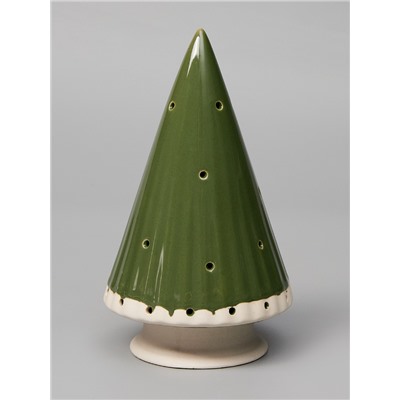 Светодиодная фигура «Ёлочка зелёная», 16.7×9.7×9.7 см, 1 LED, керамика, от батареек LR44×3, тёплый белый свет