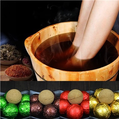 Натуральные травяные бомбочки для ног ИМБИРЬ, 30 шт. * 15 гр.