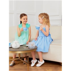 Платье нарядное для девочки MINAKU: PartyDress, рост 140-146 см, бирюзовое