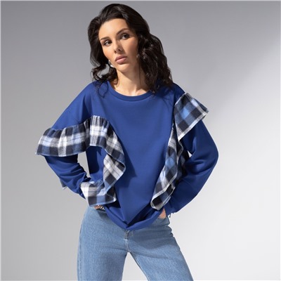 Лонгслив дизайнерский, Гардеробная магия (синий)