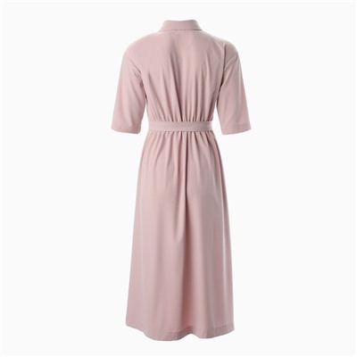 Платье миди женское на пуговицах MINAKU: Enjoy, розовое, размер 42