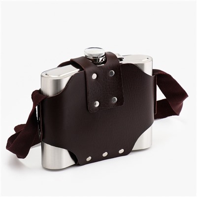 Фляжка «СССР», нержавеющая сталь, чехол, 1000 мл