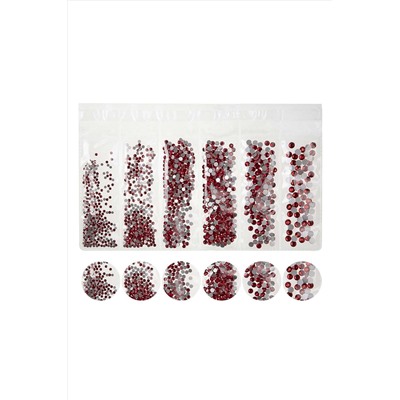 Nail Art Набор страз для ногтей, красный KRISTALLER, 1107753