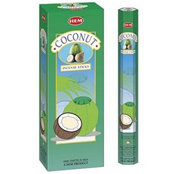 HEM Благовония шестигранник упаковка 6шт: Coconut (1 блок)