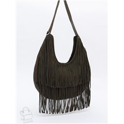 Сумка женская кожаная 5876P gray green Polina&Eiterou